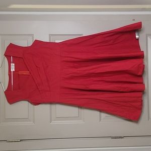 Vintage pinup retro style Maggie Tang cotton fit and flare dress